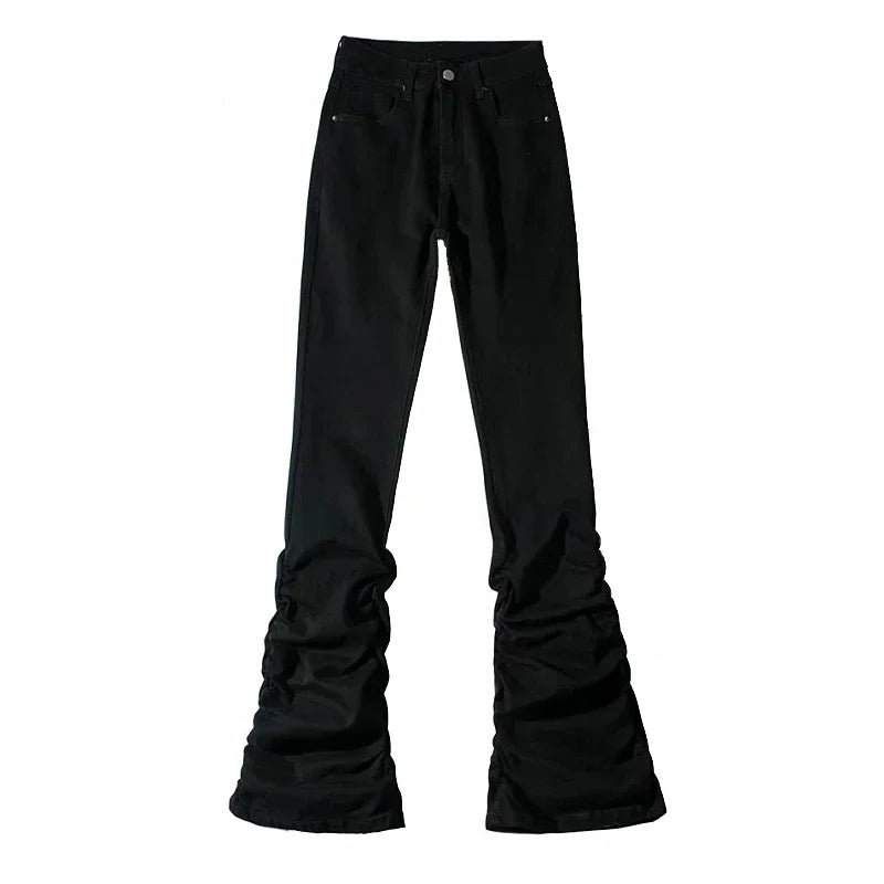 Pants Halloween Gothic Ruched Stacked