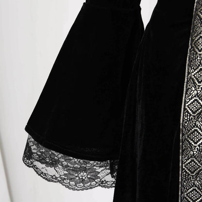 Velvet Medieval Victorian Cosplay Retro Gown Fancy Long Dress