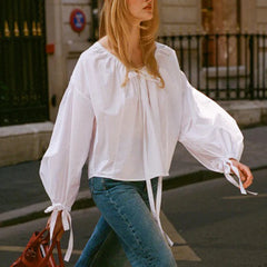 Solid Color Kawaii Babydoll Blouse