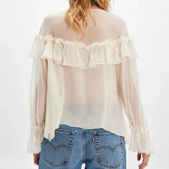 Y2K Flare Long Sleeve Blouse
