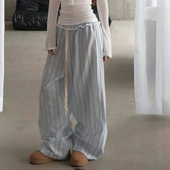 Striped Patchwork Waist Pant