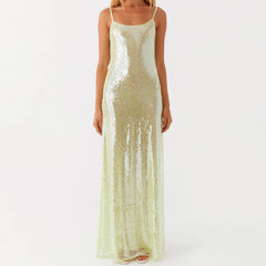 Glitter Sequin Rhinestone Long Bodycon Dress