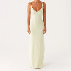 Cut Out Spaghetti Strap Maxi Bodycon Dress