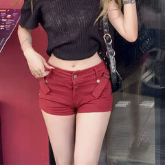 Bow Ruched Kawaii Short