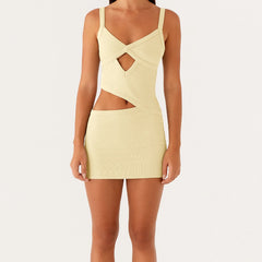 Sexy Y2K Cutout Spaghetti Bodycon Dress