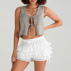 Tiger Print Tie Ultra Short