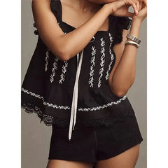 Summer Ruffled Fly Sleeve Blouse