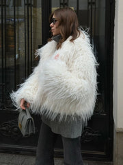 Short Fox Fur Imitation Warm Coat
