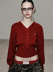 Embroidered Vintage Round Neck Cardigan