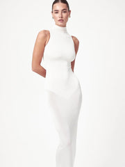 Sheer Off-shoulder Bodycon Vacation Dress