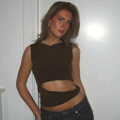 Floral Net Tie Knit Top