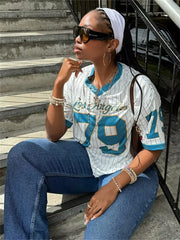 Loose Print Street Spring T-shirt