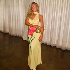 Slim Floral Fishtail Cami Vacation Dress