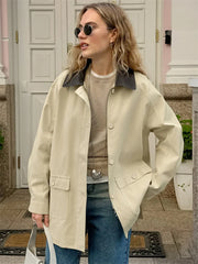 Trench Patchwork High Waist Coat