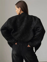 Sequin Patchwork Glitter Coat
