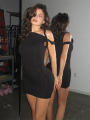 Bandage Off Shoulder Slim Mini Dress