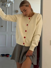 Ribbed Patchwork Knitwear Coat