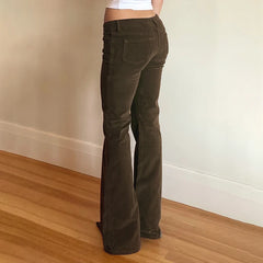 Low Waist Corduroy Bootcut Pant