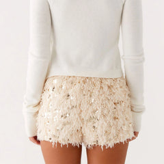 Plaid Lace Patchwork Short