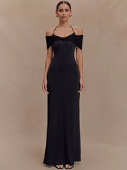 Strapless Sleeveless Club Long Bodycon Dress