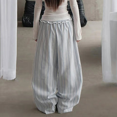 Striped Patchwork Waist Pant