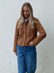 Brown Single Breasted Slim Coat