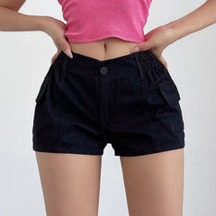Striped Knit Low-Rise Short