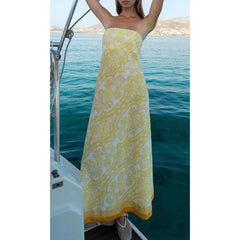 Off Shoulder Floral Tube Vacation Dress