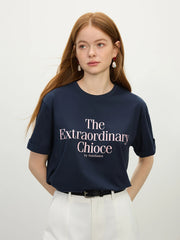 Letter Print Vacation Style T-shirt