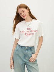 Letter Print Vacation Style T-shirt