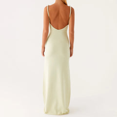 Cut Out Spaghetti Strap Maxi Bodycon Dress