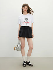 Rose Print Tencel Cooling T-shirt