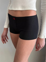Star Print Knee Denim Short