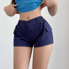 Striped Knit Low-Rise Short