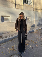 Loose Lapel Single Breasted Coat