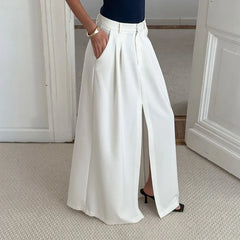 Casual Slit A-line Hem Skirt