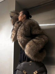 Retro Plush Imitation Mink Fur Coat