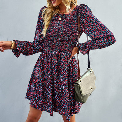 Amy Fashion - O-Neck Long Sleeve All Match A Line Dresses