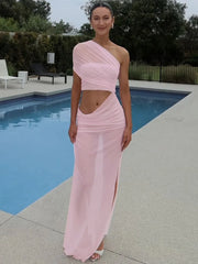 Mesh Hollow Ruched Bodycon Vacation Dress