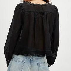 Y2K Fairy Long Sleeve Square Blouse