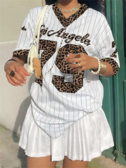 Loose Print Street Spring T-shirt