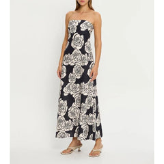 Off Shoulder Floral Tube Vacation Dress