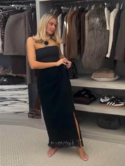 Lace Up Off Shoulder Midi Dress