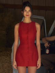 Sleeveless O Neck Bodycon Mini Vacation Dress