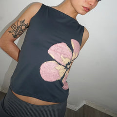 Fitted Floral Vintage Crop Top