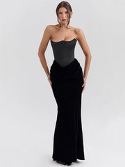 Strapless Sleeveless Club Long Bodycon Dress