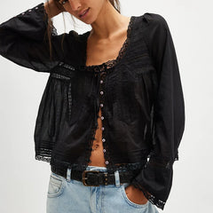 Y2K Fairy Long Sleeve Square Blouse