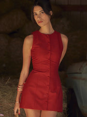 Sleeveless O Neck Bodycon Mini Vacation Dress