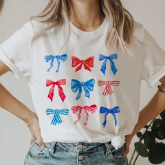Bow Print Coquette Style T-shirt