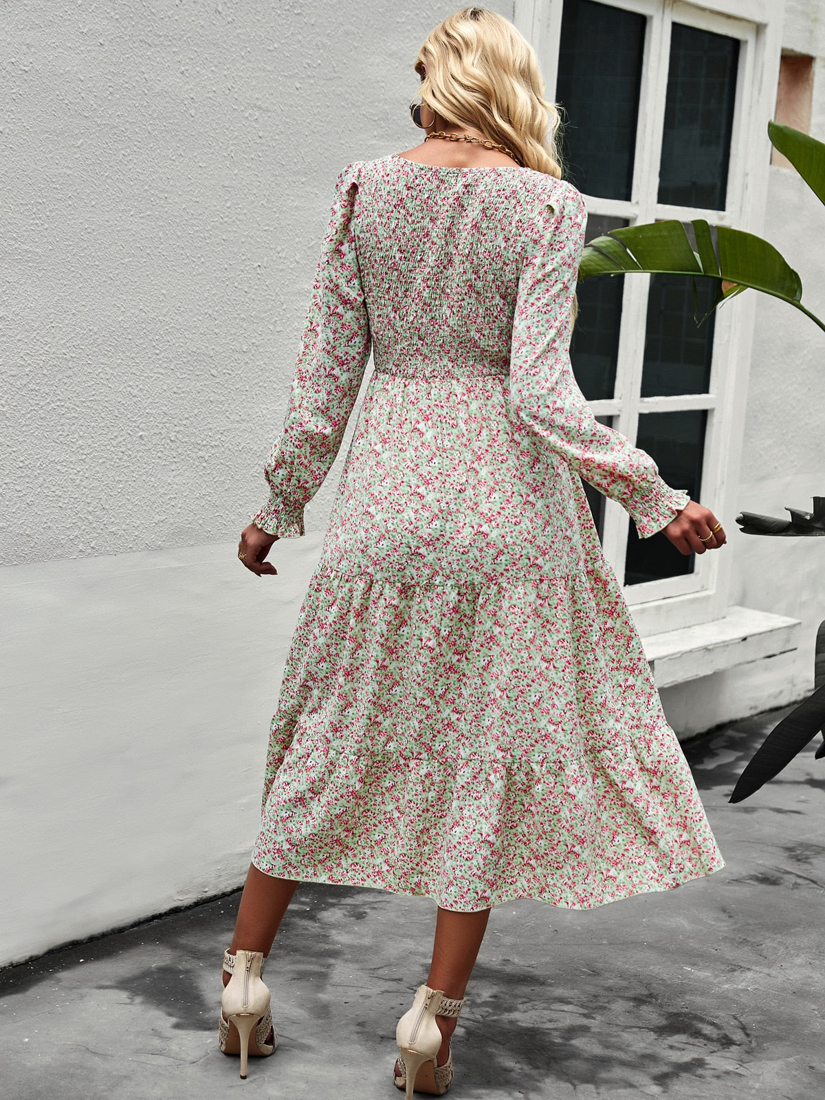 Amy Fashion - Casual Floral Printed Dresses